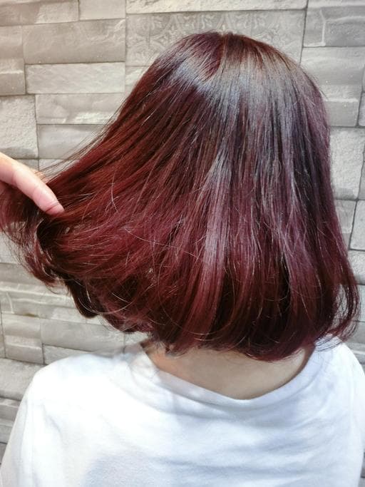 女生中長髮、內彎、女生染燙