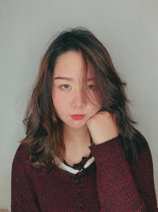 女生中長髮、女生染燙、長瀏海