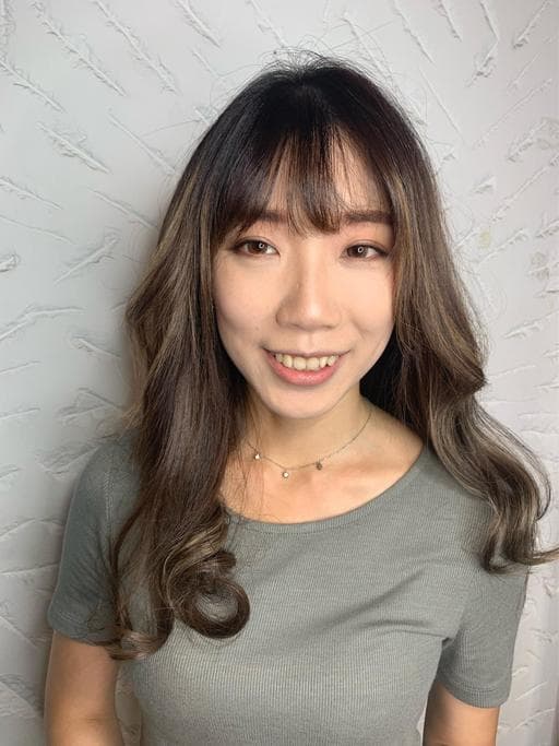 漂色、短瀏海、溫塑燙