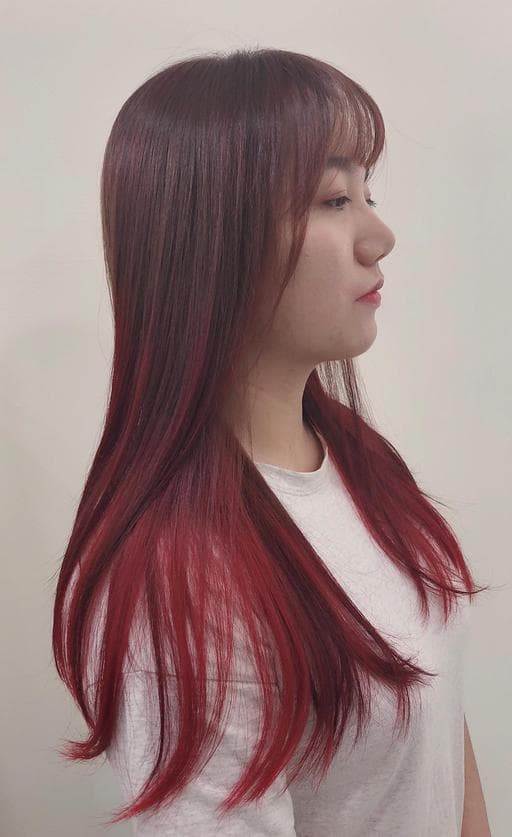 女生長髮、女生染髮、短瀏海