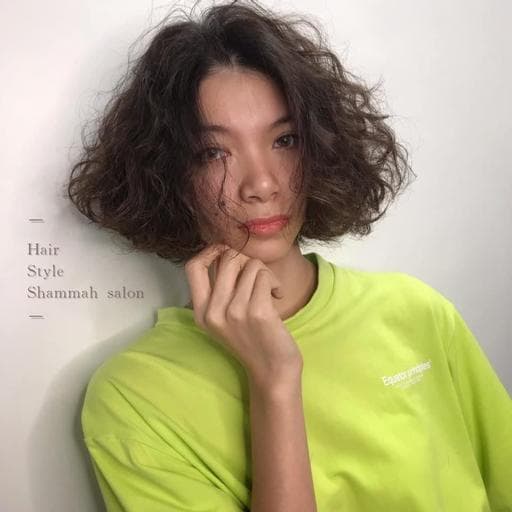 女生短髮、溫塑燙、女生燙髮