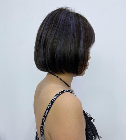 女生中長髮、漂色、藍色系