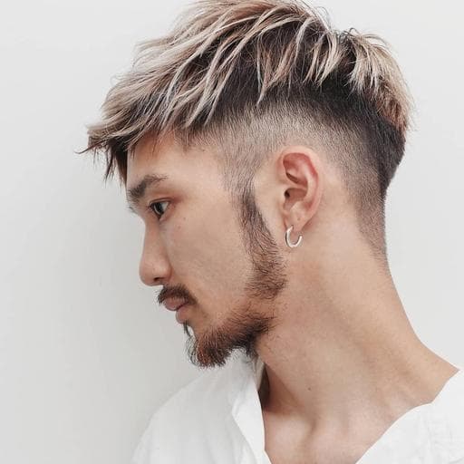 男生短髮、蜂蜜奶茶色