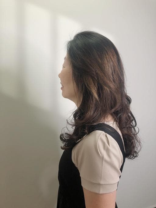 長瀏海、女生染燙、棕色系