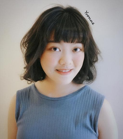 女生短髮、短瀏海、女生燙髮