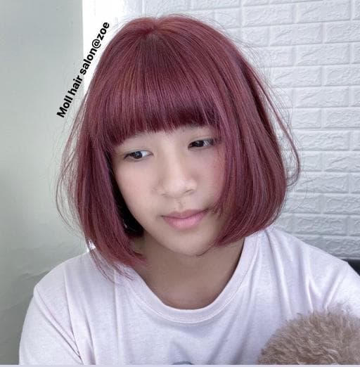 女生短髮、女生染髮、不用漂髮