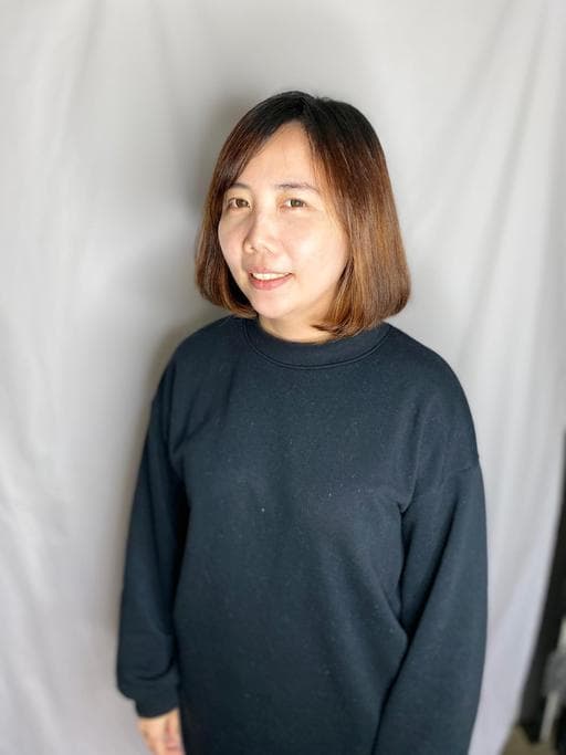 女生中長髮、楓糖斑比色