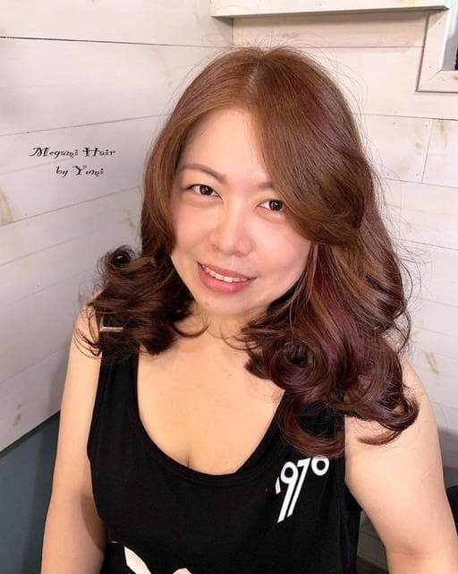 挑染、紫色系、女生長髮
