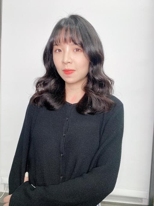 女生中長髮、女生燙髮、溫塑燙