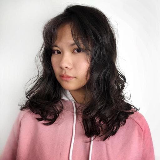 女生中長髮、女生燙髮、溫塑燙