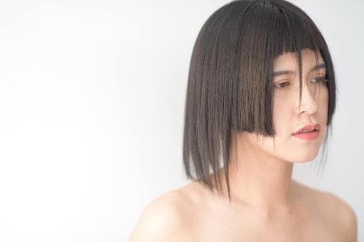 女生中長髮、女生染髮、短瀏海