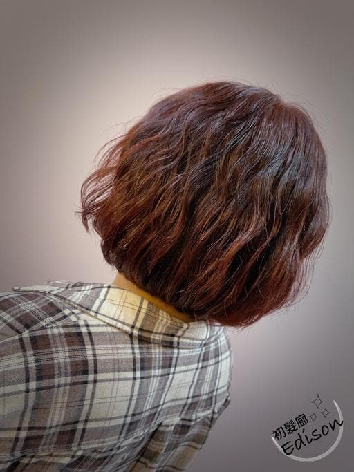 女生短髮、女生染髮、不用漂髮