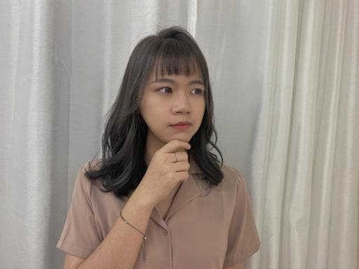女生中長髮、女生染髮、短瀏海