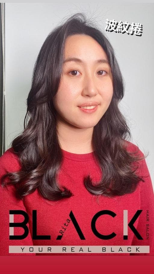 女生中長髮、女生燙髮、溫塑燙