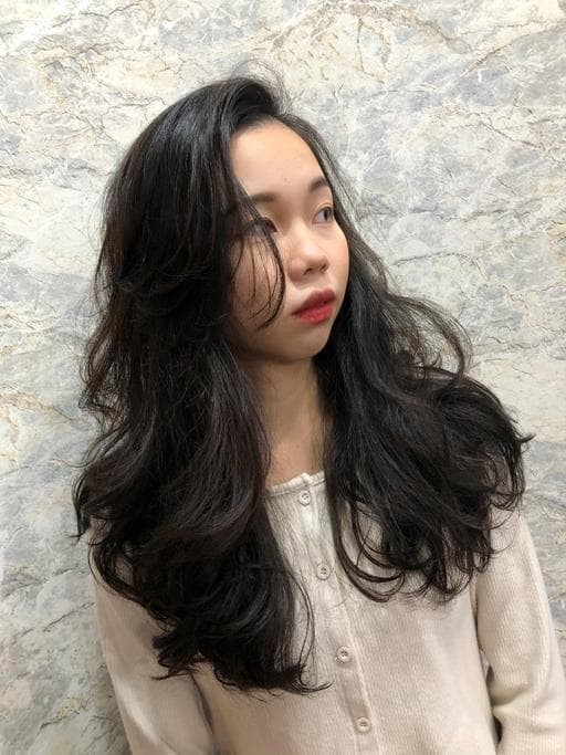 女生燙髮、女生長髮、溫塑燙