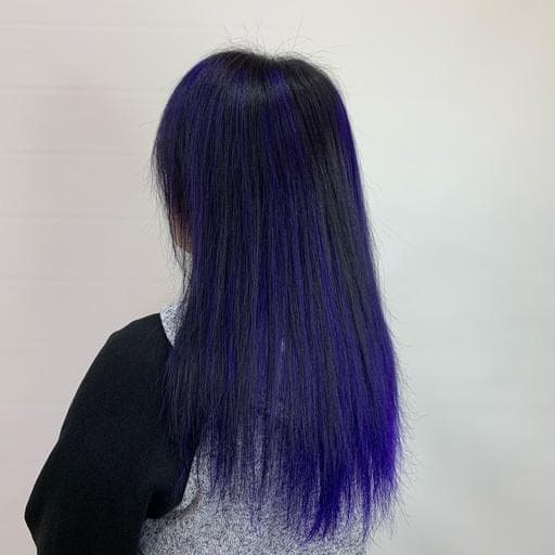 長瀏海、漂色、女生長髮