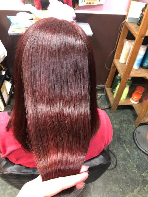 女生中長髮、女生染髮、不用漂髮