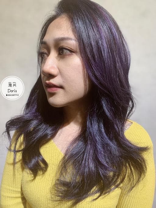 女生長髮、潮州染髮、珠寶盒光透髮色