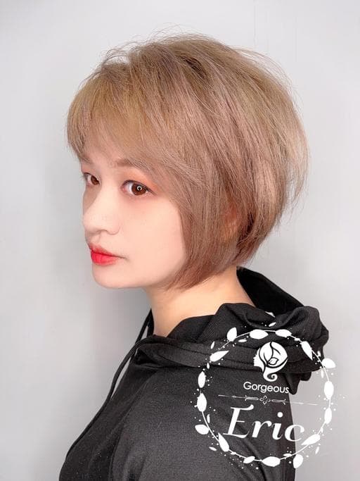 女生短髮、女生染髮、漂色