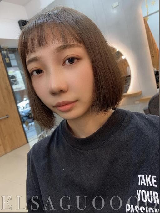 女生短髮、女生染髮、短瀏海