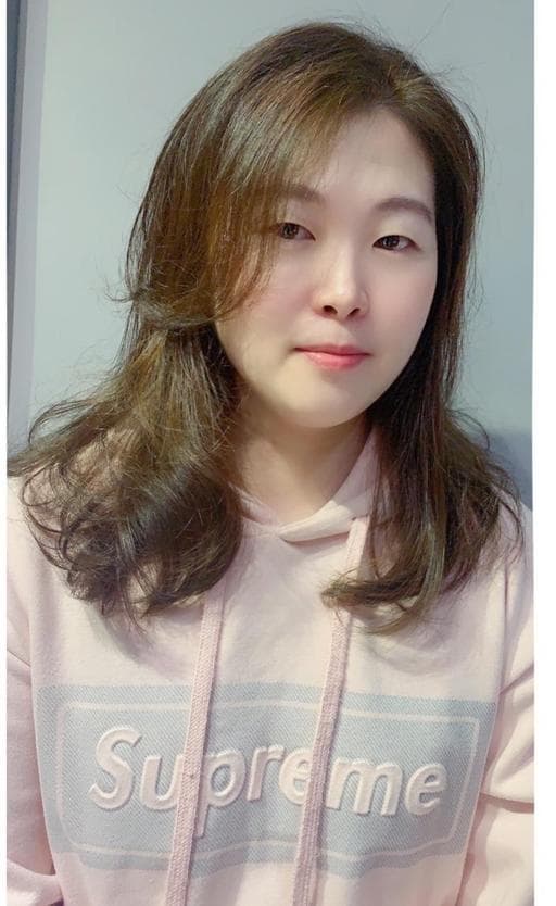 女生染燙、長瀏海、女生染髮