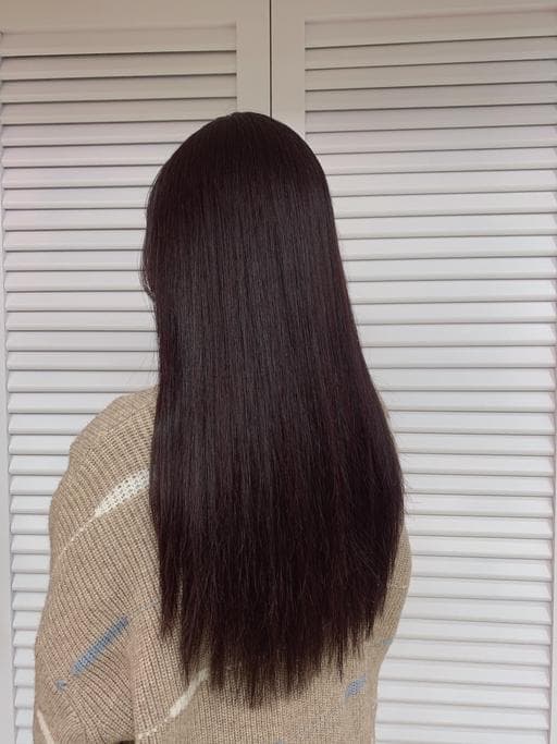 女生長髮、布朗尼髮色