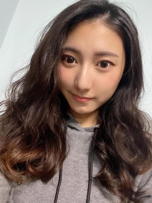 女生中長髮、長瀏海、溫塑燙