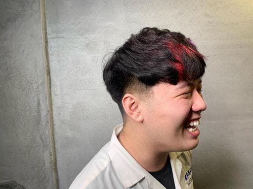 男生短髮、漂色、短瀏海