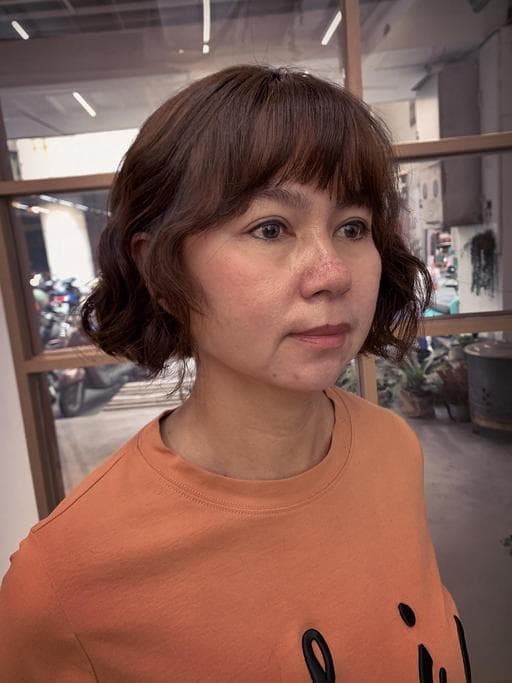女生短髮、女生燙髮、溫塑燙