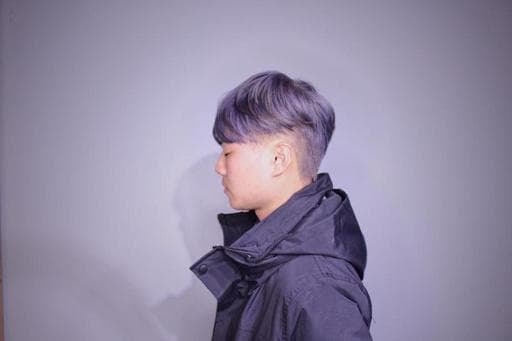 男生短髮、特殊色、設計染