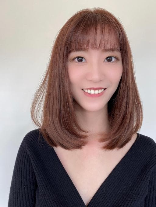 女生中長髮、女生染髮、不用漂髮