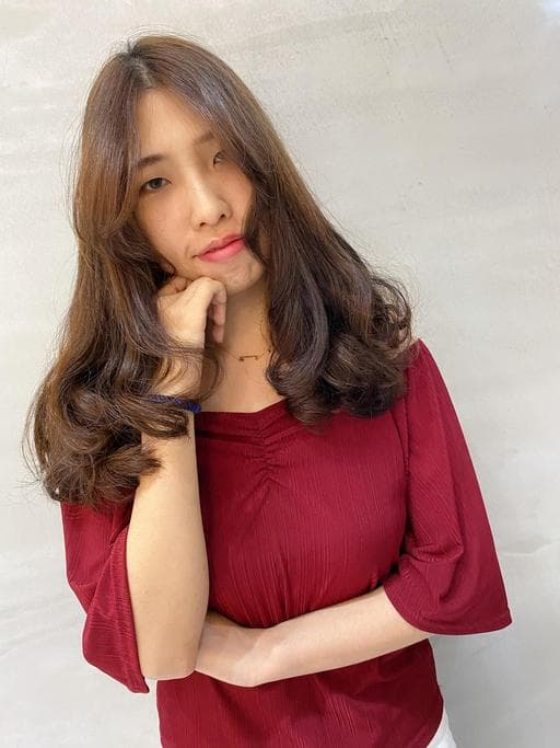 燙卷、長瀏海、女生染燙