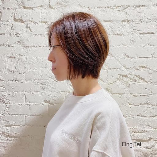 女生中長髮、女生染髮、不用漂髮