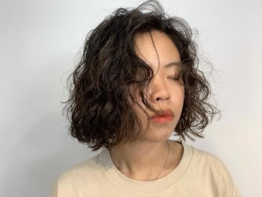 女生中長髮、女生燙髮、溫塑燙