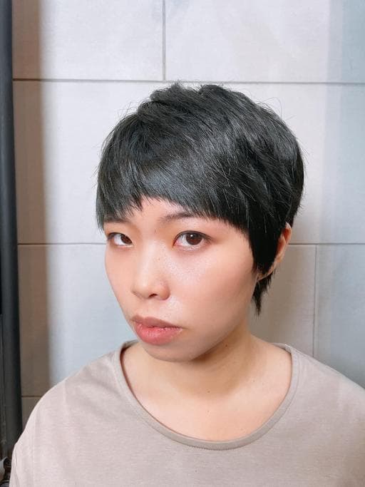 女生染髮、女生短髮、不用漂髮
