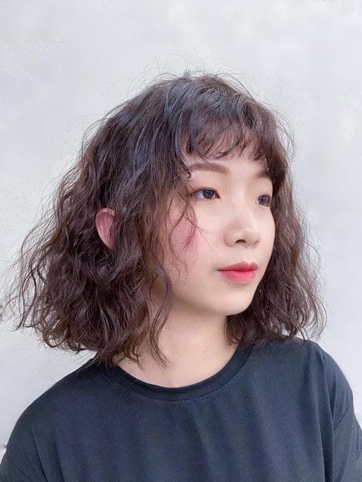 女生短髮、不用漂髮、女生燙髮