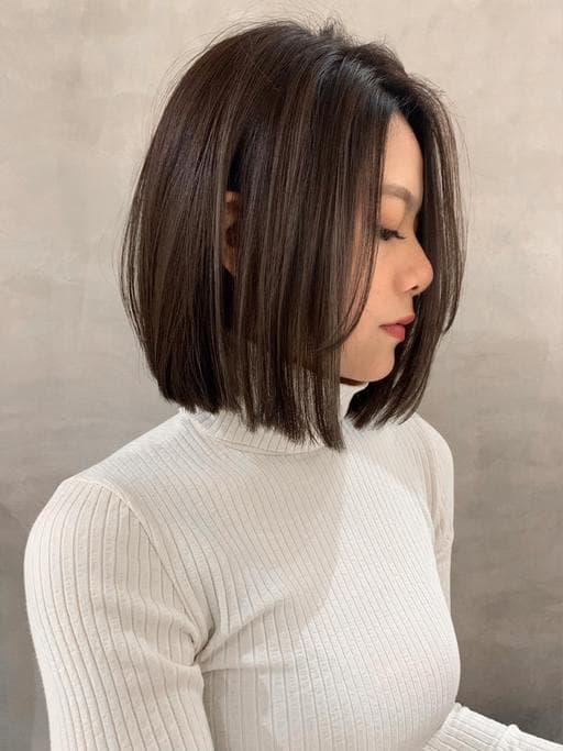 女生短髮、挑染、長瀏海