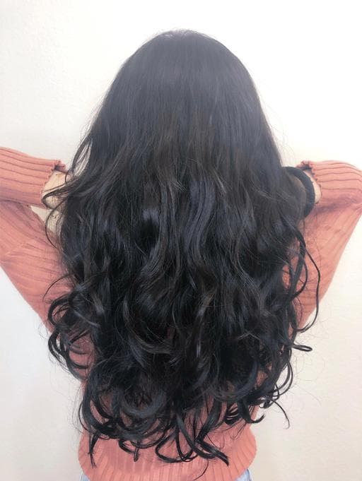 女生燙髮、女生長髮、溫塑燙