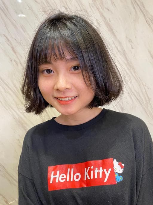 短瀏海、女生短髮、溫塑燙