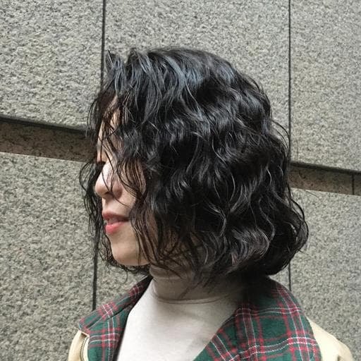 女生中長髮、女生燙髮、溫塑燙