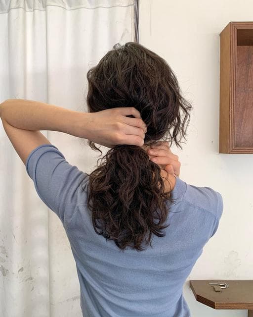 女生中長髮、女生燙髮、溫塑燙