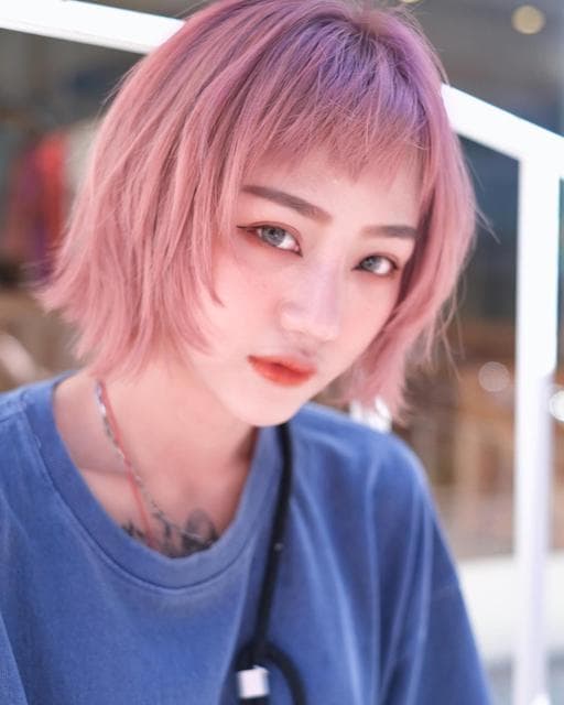 女生短髮、短瀏海、女生染髮