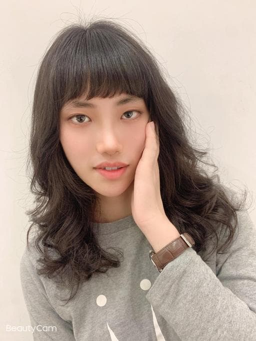 女生燙髮、溫塑燙、蜂蜜奶茶色