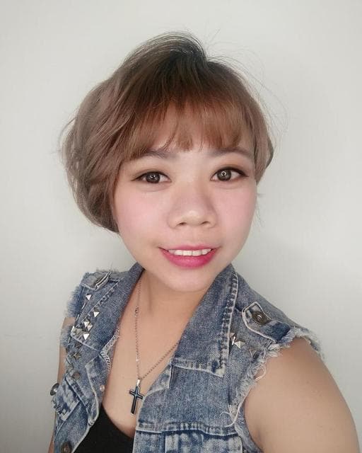 清新中短髮-(耳下肩上)、霧面大地色系、女生短髮