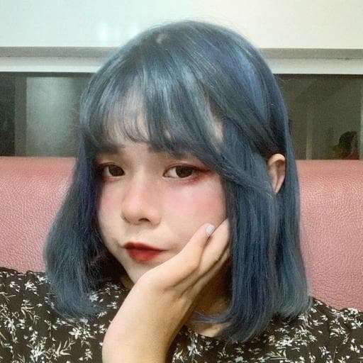 短瀏海、女生中長髮、漂髮
