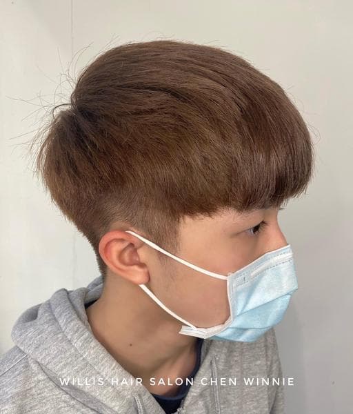 中性頭皮、男生染髮、男生短髮
