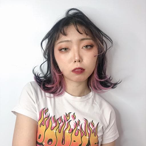 女生中長髮、女生染髮、漂色