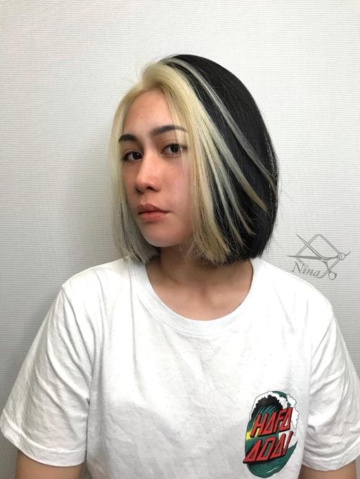 女生染髮、女生短髮、漂色