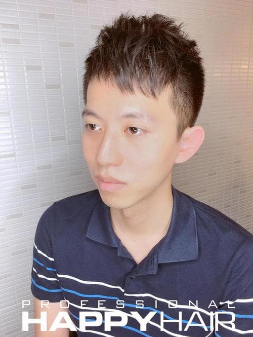 霧面大地色系、男生短髮、染髮