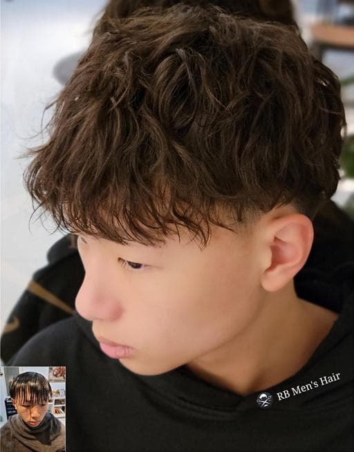 男生短髮、男生燙髮、冷燙